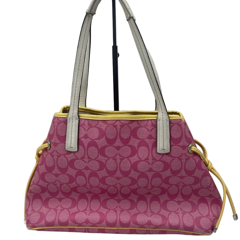 NEW COACH Women’s Signature Carryall Bag – Yellow/Pink – Style F22908